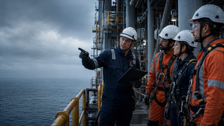 Briefing de equipe e liderança em ambiente operacional de risco